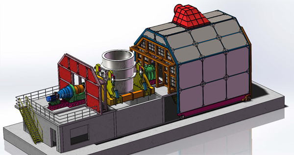 鋼包熱修傾翻平臺功能特點