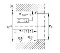 推力角接觸球軸承 ZKLF1255-2RS, 雙向，螺釘安裝，兩側(cè)唇密封