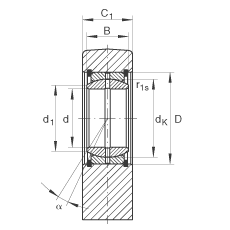 液壓桿端軸承 GF90-DO, 根據(jù) DIN ISO 12 240-4 標(biāo)準(zhǔn)，帶焊接面，需維護(hù)