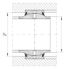 關節(jié)軸承 GE60-HO-2RS, 根據(jù) DIN ISO 12 240-1 標準, 需維護，兩側唇密封